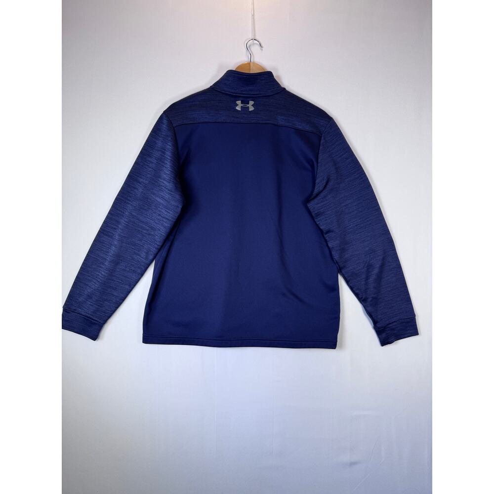 Under Armour ColdGear Pullover Mens Large Navy 1/4 Zip Thermal Long Sleeve - Picture 6 of 10